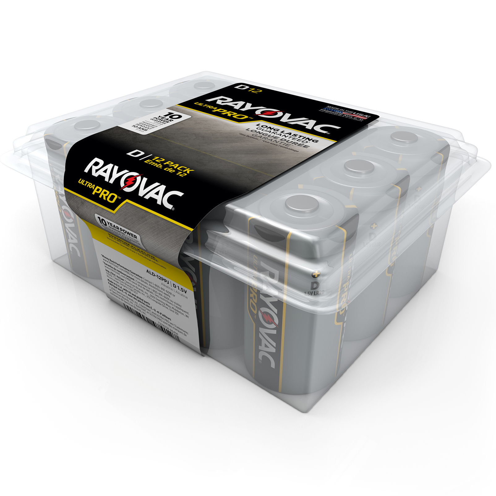 Rayovac Ultra Pro Battery D Alkaline Batteries in 12pc Pack